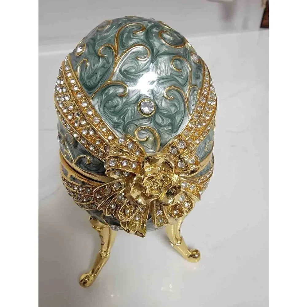 Jeweled Cloisonne Trinket Music Box